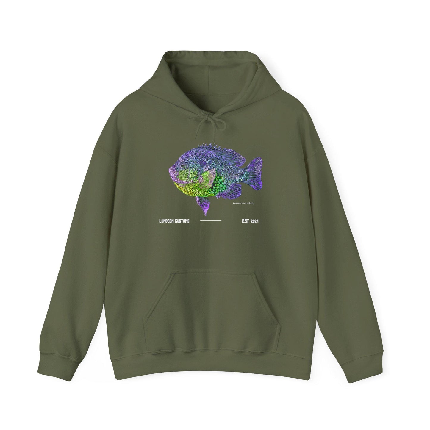 Vibrant Fish Design Hoodie, Comfortable Fisherman Gift, Unisex Pullover, Art-Inspired Sweatshirt, Nature Lover Apparel, Perfect for Outdoors
